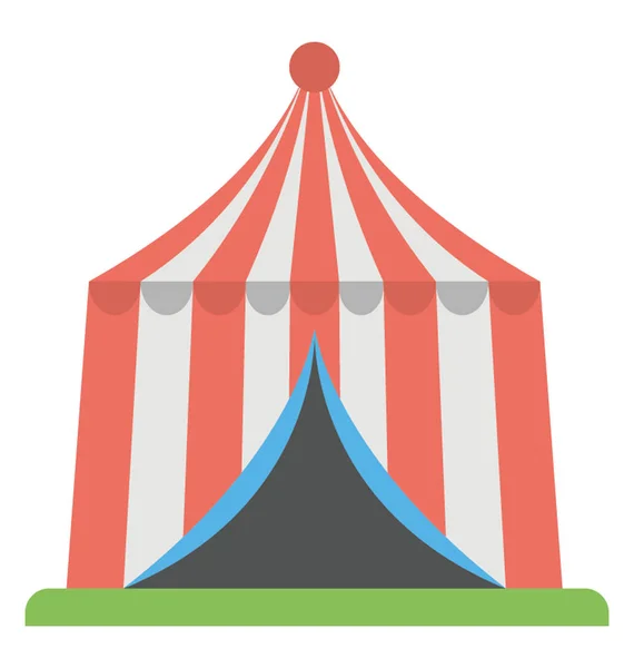 小さな赤と白のガーデン テント — ストックベクタ
