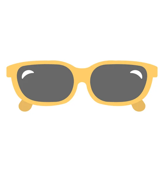 Gafas Espejadas Negras Con Marco Amarillo — Vector de stock