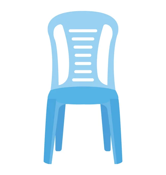 Krzesło Tworzywa Sztucznego Trawnika Używane Siedzenia — Wektor stockowy