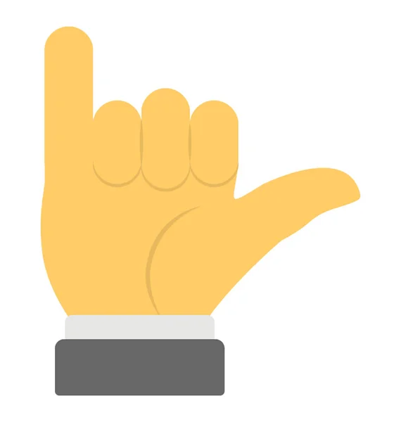 Великий Палець Маленький Палець Спрямовані Назовні Тоді Інші Пальці Закриті — стоковий вектор