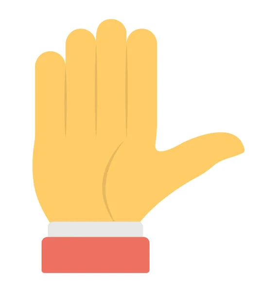 Full Hand Gesture Fingers Closed — Stock Vector