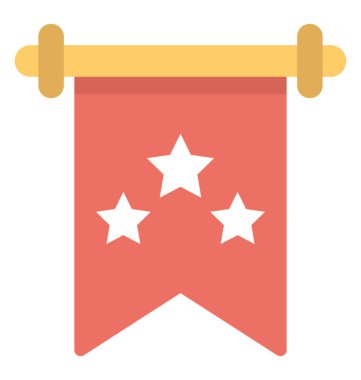 Düz vektör simgesi tasarım bir kaydırma Ödülü