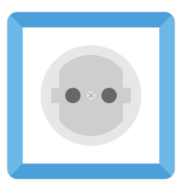 Bir düz vektör simgesi tasarım elektrik çıkış