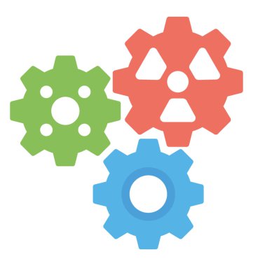 Congwheels değişen bayraklarında enerji üretimi, düz vektör simgesi tasarım tasarımlar