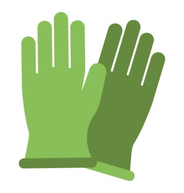 Bir çift koruyucu Kauçuk eldiven düz vektör simgesi