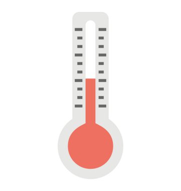 Bir düz vektör simgesi tasarım hava termometre