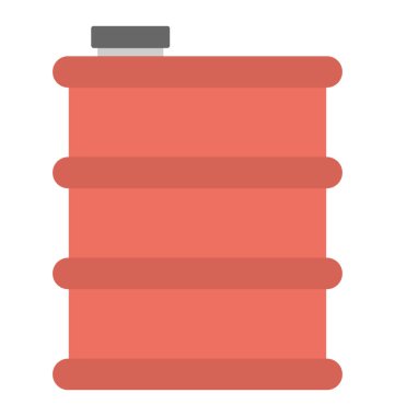 Düz basit stil ikonu petrol varil