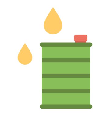 Yeşil yağ haznesi yağ damlacığı düz simgesiyle