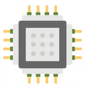 Bir elektronik devre kartı teknolojisi düz simgesi