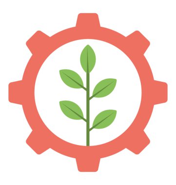 Yeşil ile Mekanik vites düz vektör simge bırakır