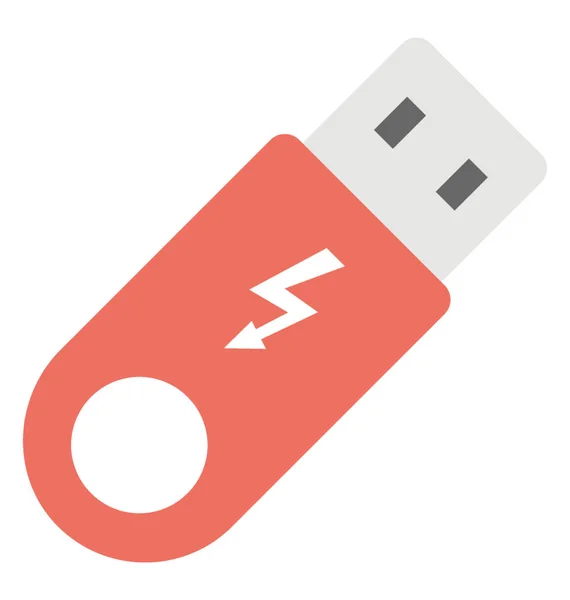 Icono Diseño Plano Unidad Flash Almacenamiento Usb — Archivo Imágenes Vectoriales