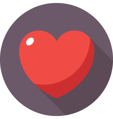 Kalp renkli vektör simgesi