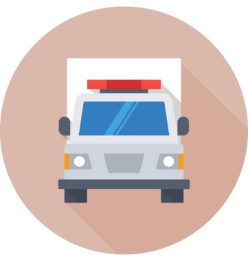 ambulans renkli vektör simgesi