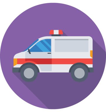 ambulans renkli vektör simgesi