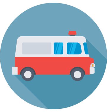 ambulans renkli vektör simgesi