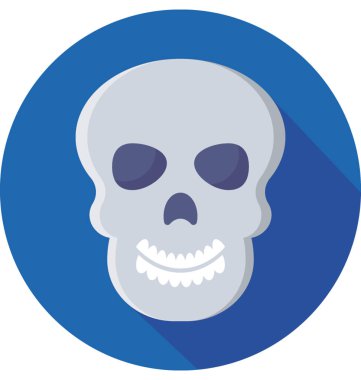 Kafatası renkli vektör simgesi