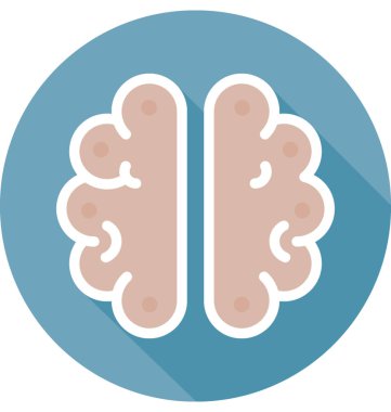 Beyin renkli vektör simgesi