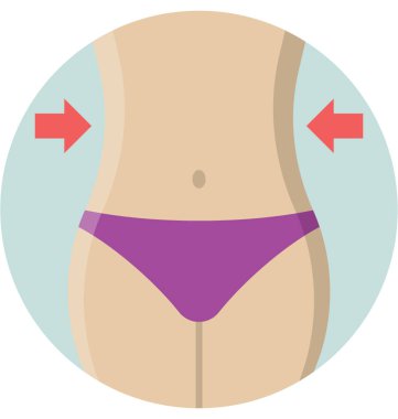 Bel renkli vektör simgesi