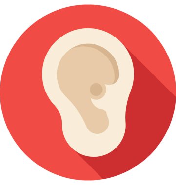 Kulak renkli vektör simgesi