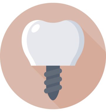 Dental Implant vektör simgesi
