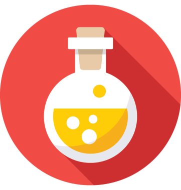 Şişesi renkli vektör simgesi