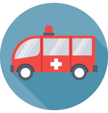 ambulans renkli vektör simgesi