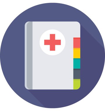 Tıbbi kitap vektör simgesi