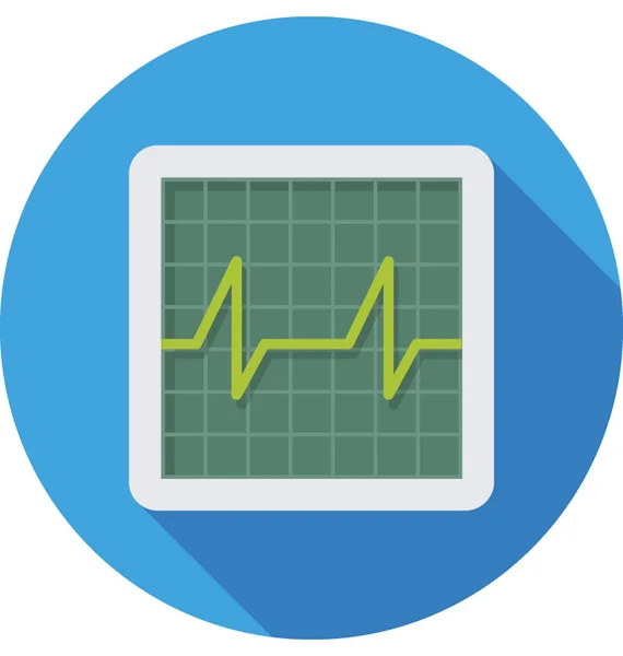 Ecg Máquina Vector Icono — Vector de stock