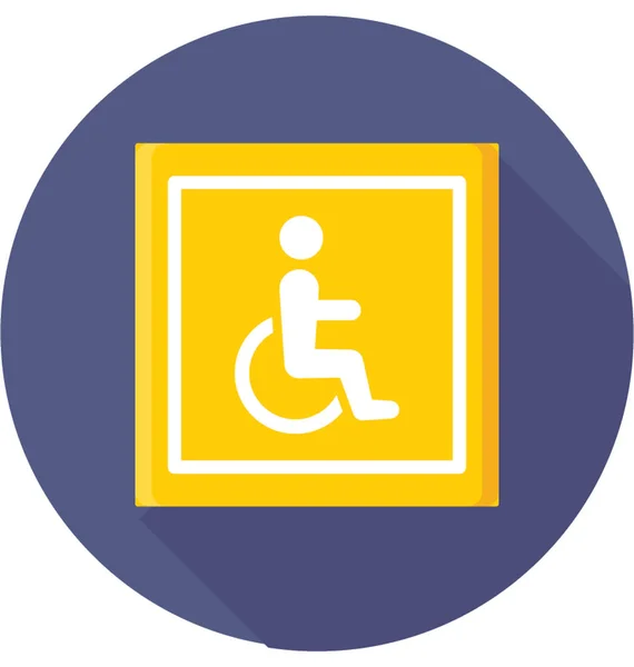Icono Vector Coloreado Para Discapacitados — Archivo Imágenes Vectoriales