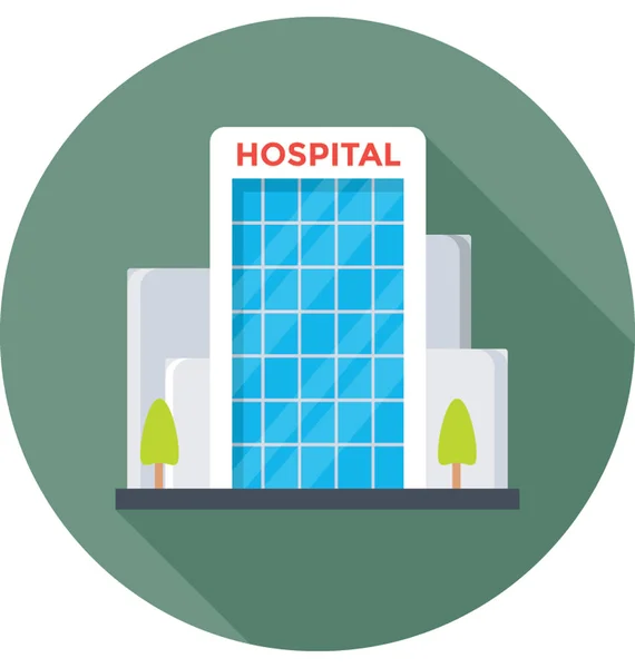 Sjukhuset Färgad Vektor Icon — Stock vektor
