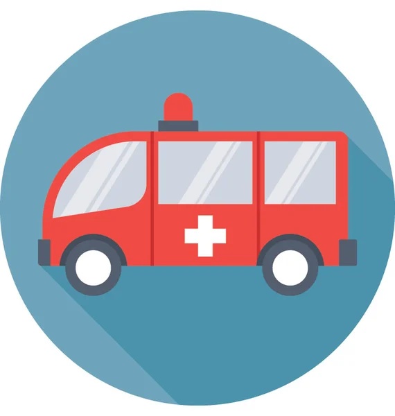Ambulancia Icono Vector Color — Vector de stock