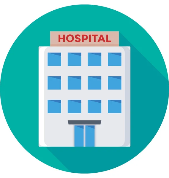 Sjukhuset Färgad Vektor Icon — Stock vektor