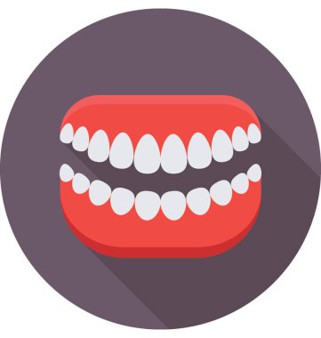 Diş renkli vektör simgesi