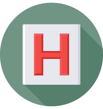 Hastane imza vektör simgesi