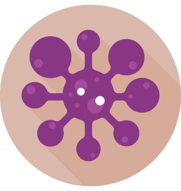 Virüs renkli vektör simgesi