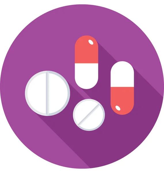 Medicin Färgad Vektor Icon — Stock vektor