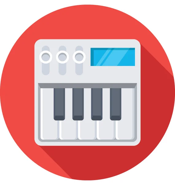 Piano Toetsenbord Vector Icoon — Stockvector