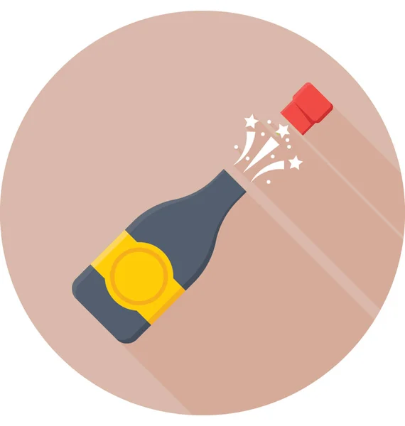 Popping Cork Vector Icono — Archivo Imágenes Vectoriales