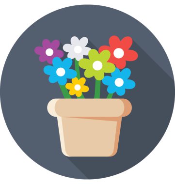 Bitki renkli vektör simgesi