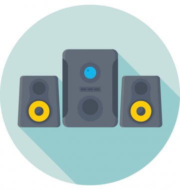 Hoparlör renkli vektör simgesi