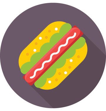 Sosisli sandviç vektör simgesi 