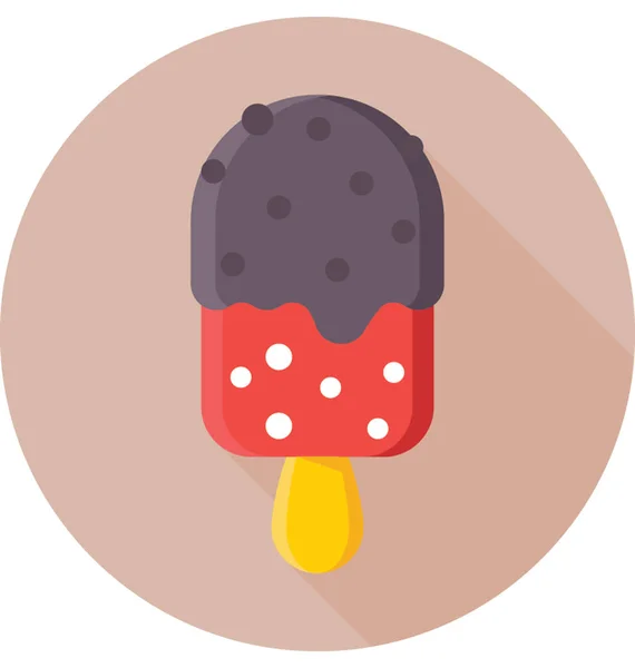 Popsicle Έγχρωμο Εικονίδιο Του Φορέα — Διανυσματικό Αρχείο
