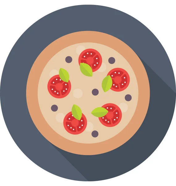 Pizza Gekleurde Vector Icon — Stockvector