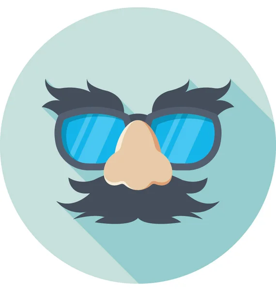 Hipster Colored Vector Icon — Stock Vector