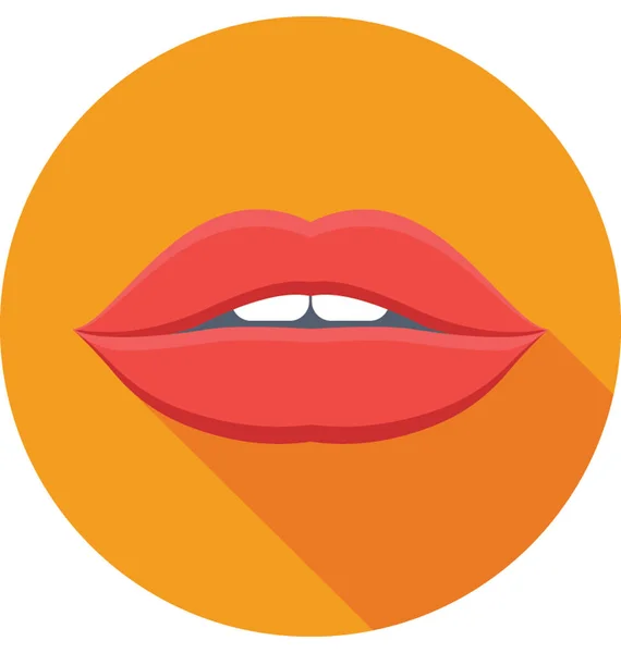 Lips Colored Vector Icon — Stock Vector
