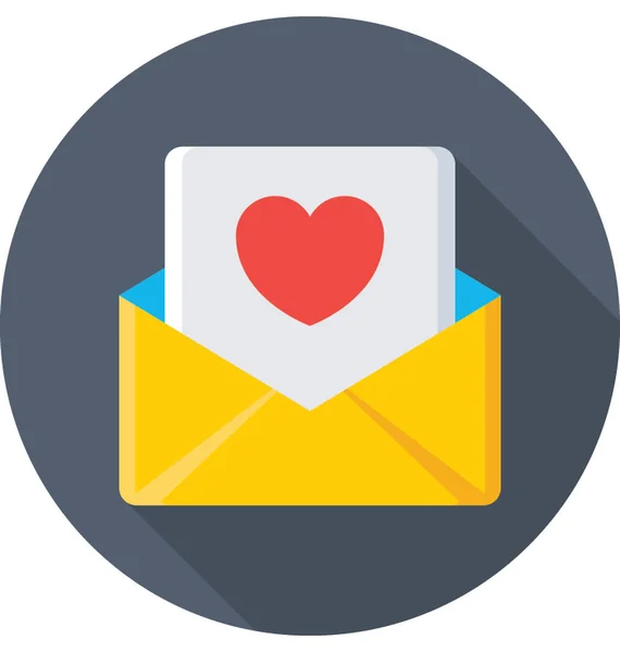 Amor Carta Vector Icono — Archivo Imágenes Vectoriales