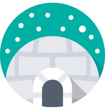 Igloo renkli vektör simgesi 