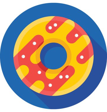 donut renkli vektör simgesi