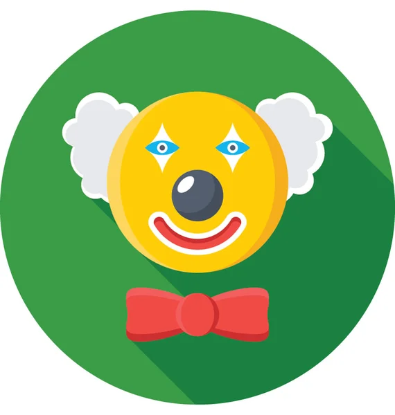 Clown Colored Vector Icon — Stock Vector