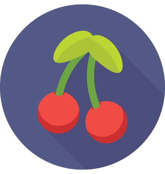 Cherry Colorato Vettoriale Icona — Vettoriale Stock